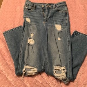 Hollister Distressed Mom Jeans Size 1